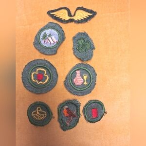 Girl Scout Badges 1949, lot of 8